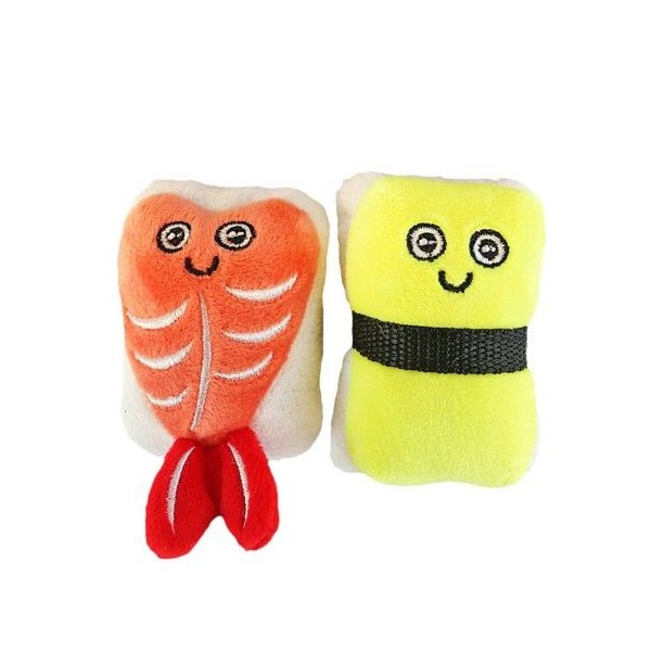 QK- 2 Pieces of  Sushi - Toy for Cats - Silvervine -