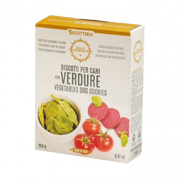 Dolci Impronte - Confezione 6 Scatole Biscotti alle Verdure 250 gr