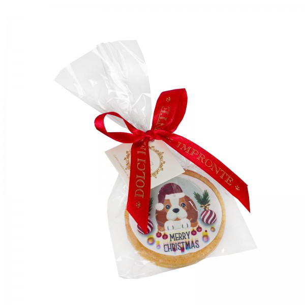 Dolci Impronte - Biscuit with Edible Food Print Merry Christmas - 50g Version 3