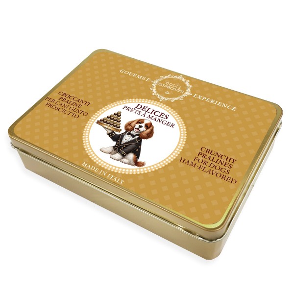 Dolci Impronte -Trilogy Collection - Delices Prêt à manger - Shortbread Pralines - Tin Box 150g - 3 Box Package